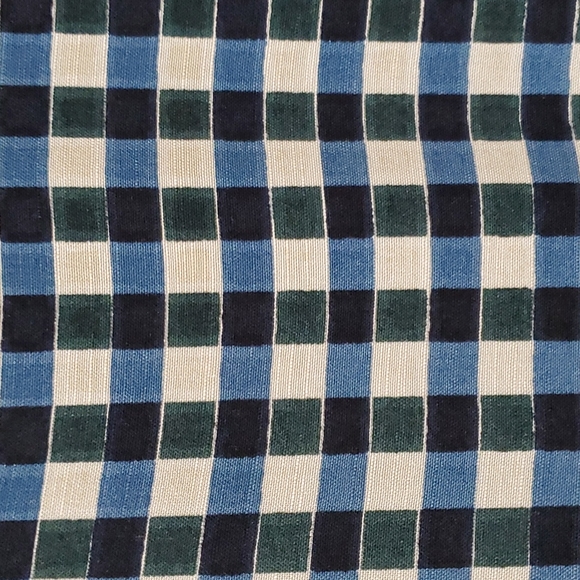 Ava & Viv Women's Plus Size Flutter Short Sleeve Tiered Midi Dress Gingham - Picture 9 of 12